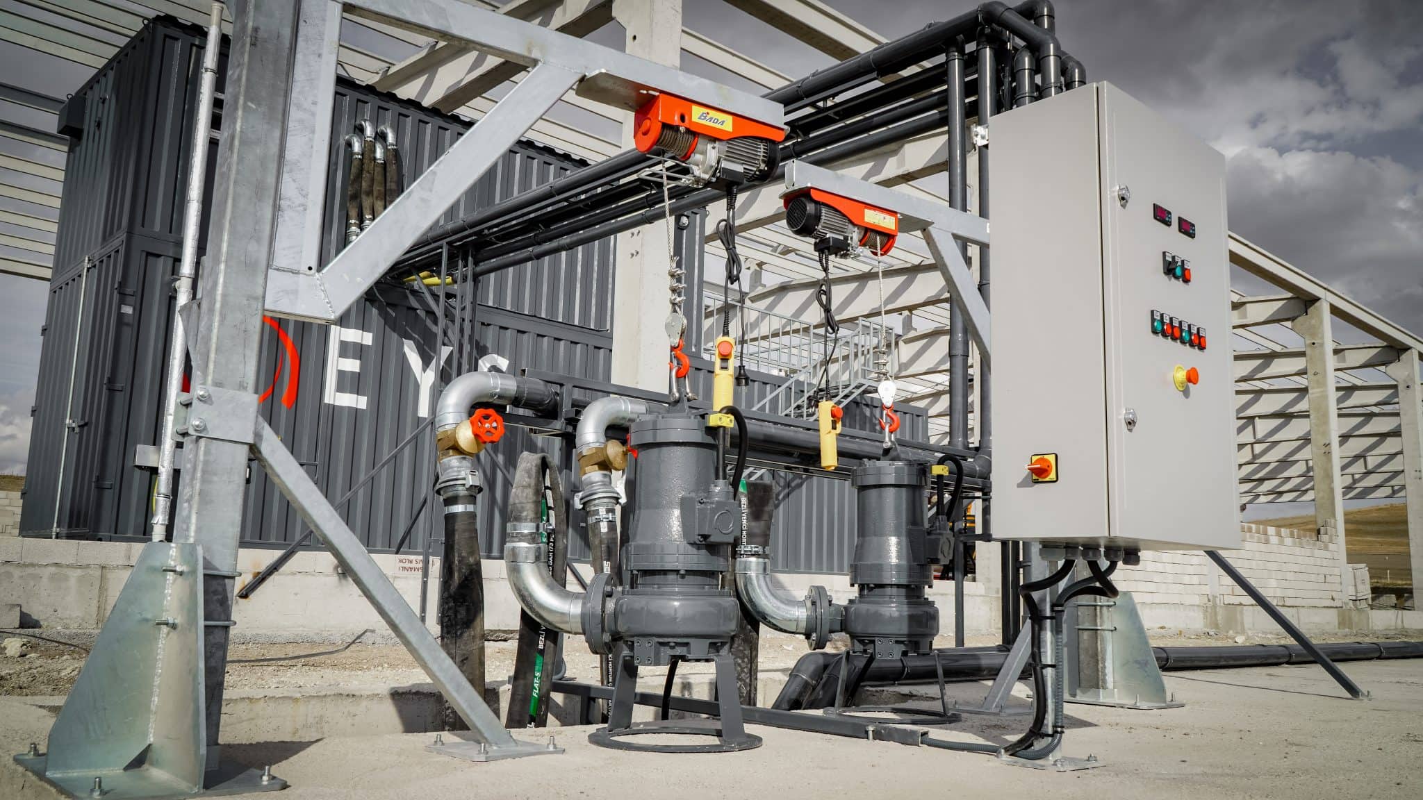 Industrial water pump system at Agri-Pro farm in New Zealand.