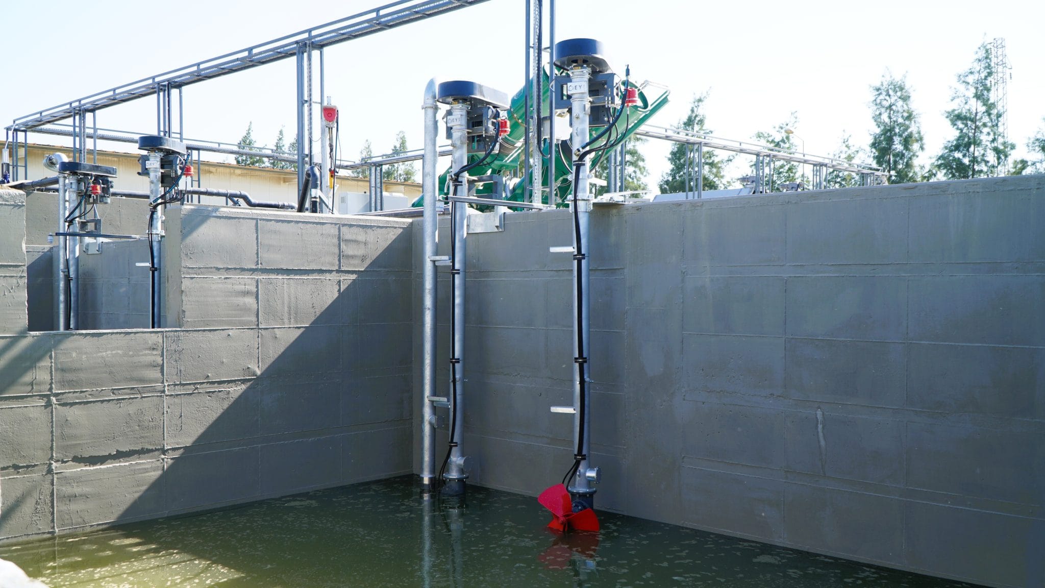 Automated water control system at an agricultural facility in New Zealand.